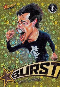 2018 Select Footy Stars - Starburst Caricatures Yellow #SBY12 Jack Silvagni Front
